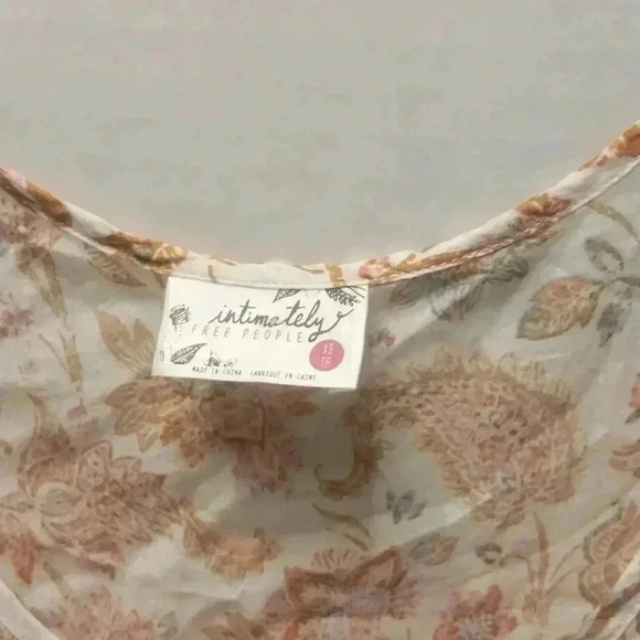 Free People Intimately Voile Trapeze Slip Ditsy Floral Lace Mini Dress - Picture 4 of 8